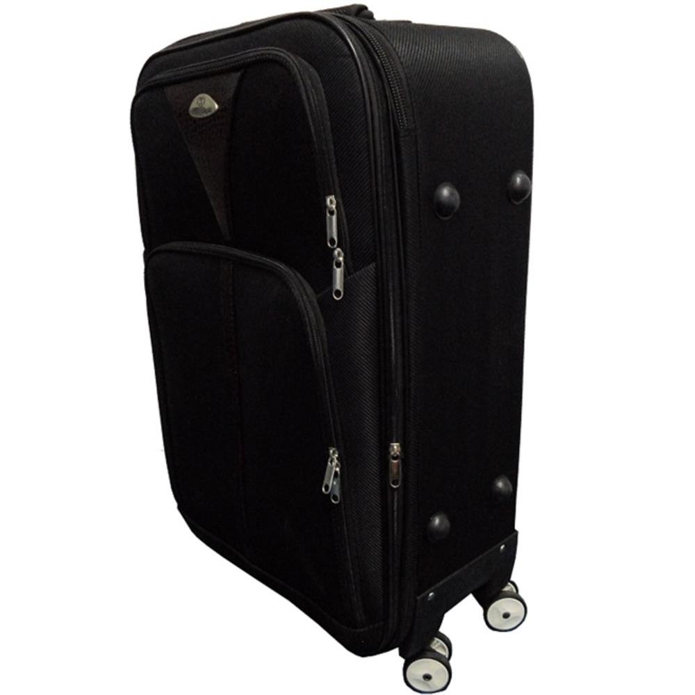 KIT CONJUNTO MALA DE VIAGEM 360º 3 TAMAHO P M G RIGIDA COM RODAS RODINHAS COM SENHA BOLSO FRONTAL - 4