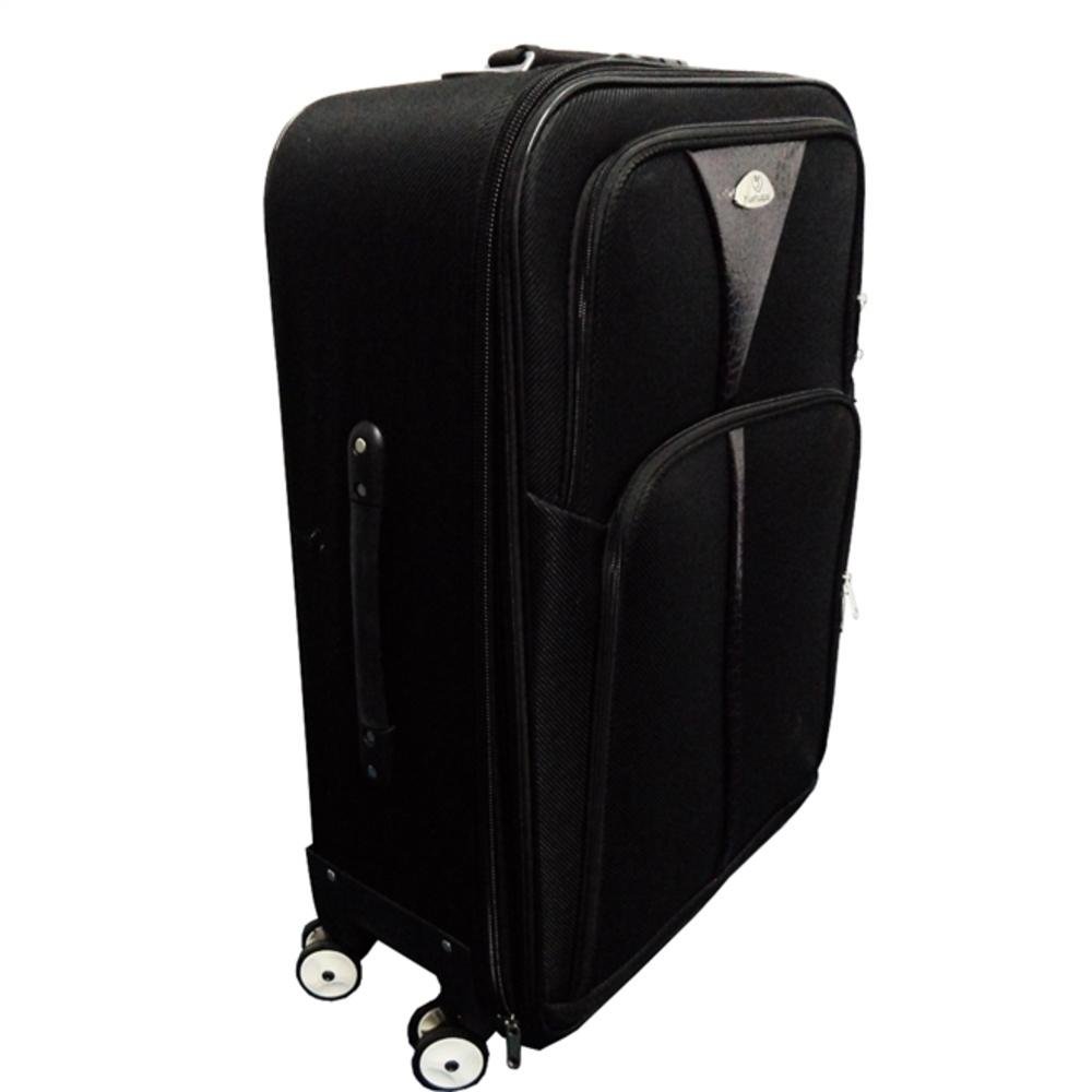 KIT CONJUNTO MALA DE VIAGEM 360º 3 TAMAHO P M G RIGIDA COM RODAS RODINHAS COM SENHA BOLSO FRONTAL - 5