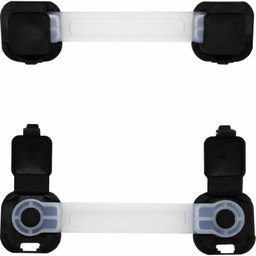 Kit 10 Travas Segurança Bebê Gaveta Armário Preto com Transparente - 2