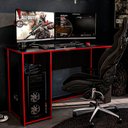 Ver imagem 2 de Mesa Gamer Singapura em Mdp para 2 Monitores Politorno