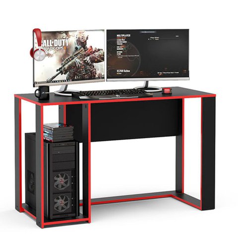Mesa Gamer Singapura em Mdp para 2 Monitores Politorno