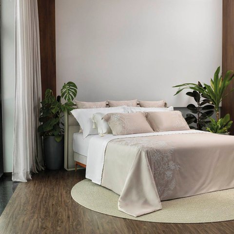 Jogo de Cama King Cetim 1.000 Fios Altenburg Haus Esplendor Branco