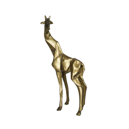 Girafa de Resina Dourada 12,5x7x27,3cm - 1