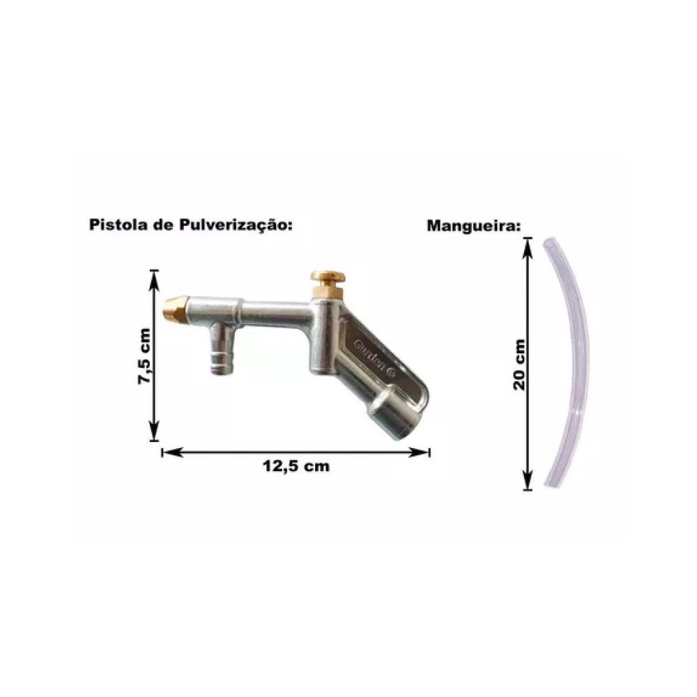 Pistola Pulverização Leve Pressão Ar Limpeza Jardim 1/4'' - 2