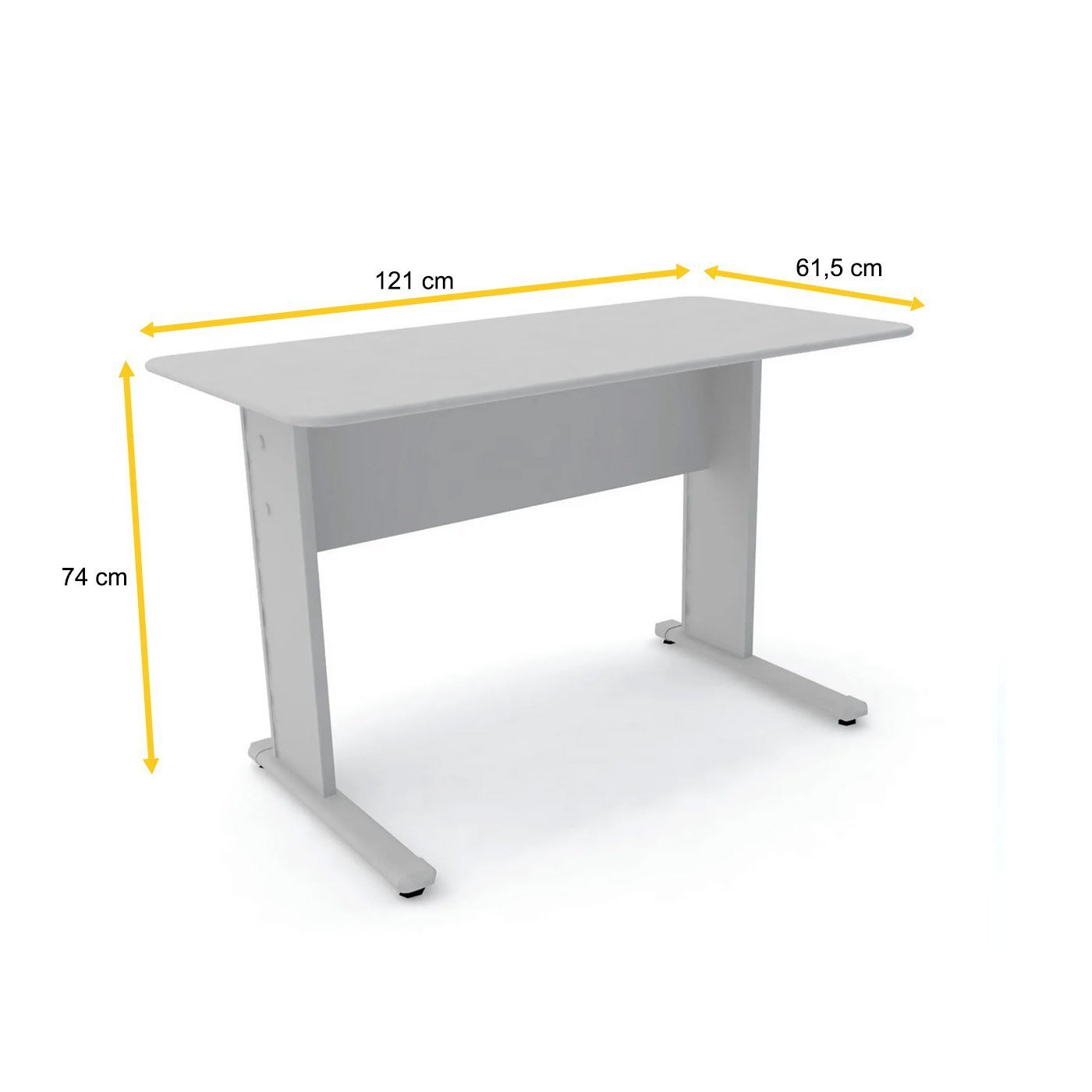 MESA P/ ESCRITÓRIO 121X61 PANDIN MAXXI - CINZA MX120 - 2