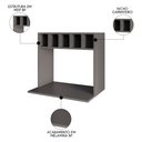 Ver imagem 3 de Suporte Micro-ondas Forno Armário Aéreo com Adega 60cm Lótus M24 Grafite - Mpozenato