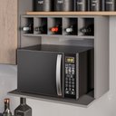 Ver imagem 2 de Suporte Micro-ondas Forno Armário Aéreo com Adega 60cm Lótus M24 Grafite - Mpozenato