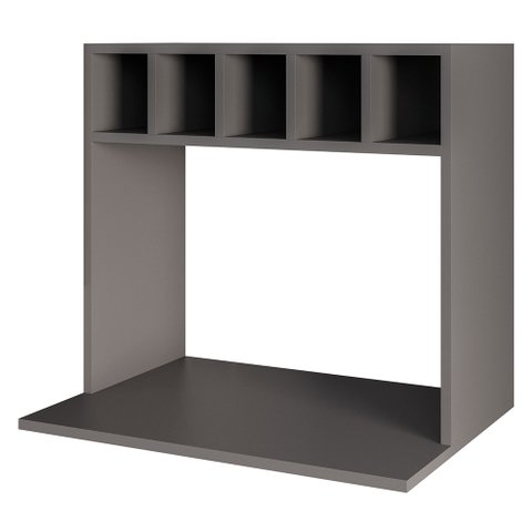 Suporte Micro-ondas Forno Armário Aéreo com Adega 60cm Lótus M24 Grafite - Mpozenato