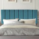 Ver imagem 1 de Painel Estofada Carla 90CM Solteiro Suede Azul Turquesa - D A DECOR