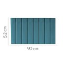 Ver imagem 2 de Painel Estofada Carla 90CM Solteiro Suede Azul Turquesa - D A DECOR