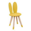 Ver imagem 3 de Cadeira Infantil Coelho Tampo Mdf Pés Pinus Resistente:amarelo