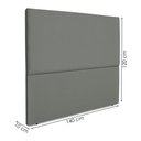 Ver imagem 3 de Cabeceira Casal 140 Cm com Frame Luna Suede Cinza Artte
