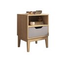 Ver imagem 2 de Mesa de Cabeceira Mb 1095 1 Gaveta MDP Moderno Mel Movelbento