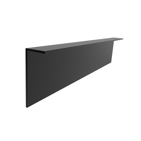 Rodapé Invertido Modelo L Alumínio Preto Fosco altura 4cm comprimento 3m