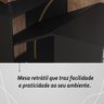 Armário Escrivaninha 2 Portas com Mesa Retrátil Duo - Preto - 5