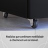 Armário Escrivaninha 2 Portas com Mesa Retrátil Duo - Preto - 7
