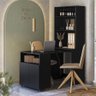 Armário Escrivaninha 2 Portas com Mesa Retrátil Duo - Preto - 10