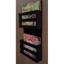 Ver imagem 3 de Revisteiro de Parede Porta Revistas Livros Preto Laca