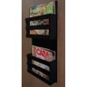 Revisteiro de Parede Porta Revistas Livros Preto Laca - 3