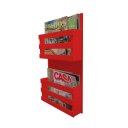 Ver imagem 2 de Revisteiro de Parede Porta Revistas Livros Vermelho Laca