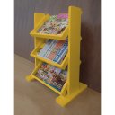 Ver imagem 3 de Revisteiro de Piso Chão Porta Revistas Livros Jornal Amarelo Laca