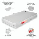 Ver imagem 3 de Colchão Berço Prorelax Liso para 130x60x10cm D18 - - Branco