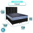 Ver imagem 3 de Conjunto Cama Box Blindado Casal + Colchão Molas Ensacadas Petrus Paropas + Cabeceira