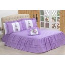 Ver imagem 1 de Kit Colcha Com Babado Sofia Casal 04 Peças Lilás [F101]