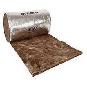 Manta Lã de Vidro Aluminizado Isover Isoflex Rt 1.0 Esp. 38mm (30m2)