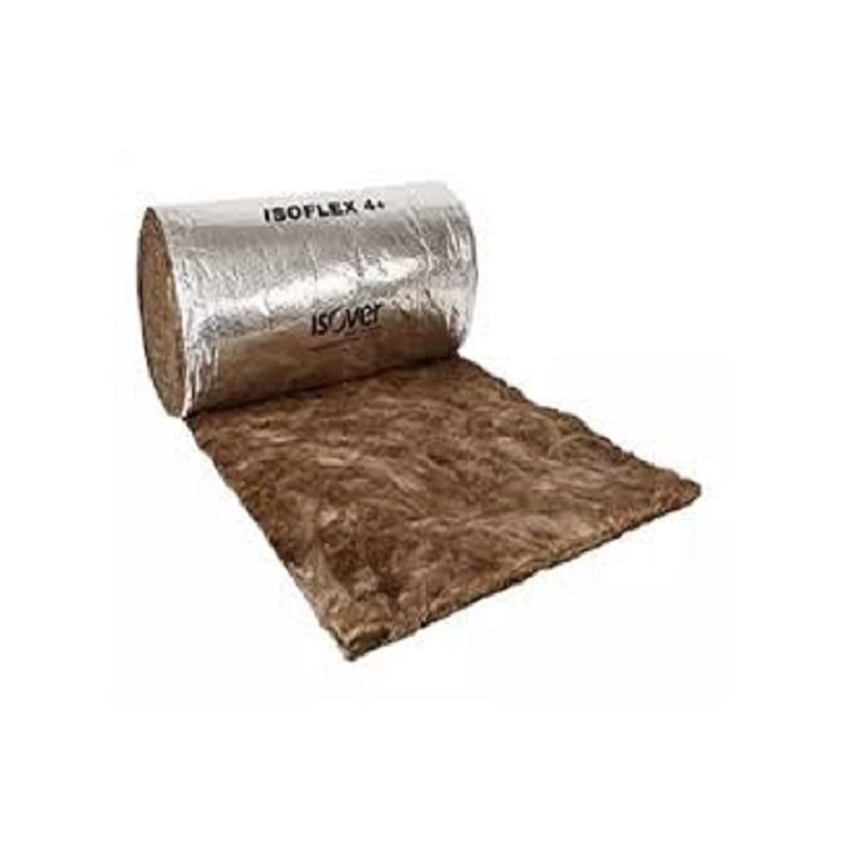 Manta Lã de Vidro Aluminizado Isover Isoflex Rt 1.0 Esp. 38mm (30m2)