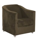 Ver imagem 4 de Kit 2 Poltronas Decorativas Lucy Suede Marrom MV Estofados