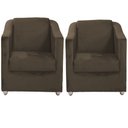 Ver imagem 1 de Kit 2 Poltronas Decorativas Lucy Suede Marrom MV Estofados