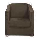 Ver imagem 2 de Kit 2 Poltronas Decorativas Lucy Suede Marrom MV Estofados