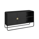 Ver imagem 6 de Kit Aparador e Buffet Orgânico Pé Metal Luna Preto/Nero