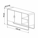Ver imagem 3 de Kit Aparador e Buffet Orgânico Pé Metal Luna