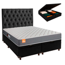 Ver imagem 1 de Kit Cabeceira + Cama Box Bau + Colchão Queen D23 Pro Inducol