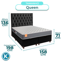 Ver imagem 3 de Kit Cabeceira + Cama Box Bau + Colchão Queen D23 Pro Inducol