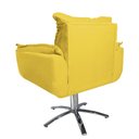 Ver imagem 4 de Poltrona Decorativa Opalla Pés Giratório Metal Suede Amarelo - DS Estofados