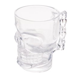 Caneca de Vidro Caveira Rock Style Transparente P/chopp e Cerveja 510ml Lyor - 1