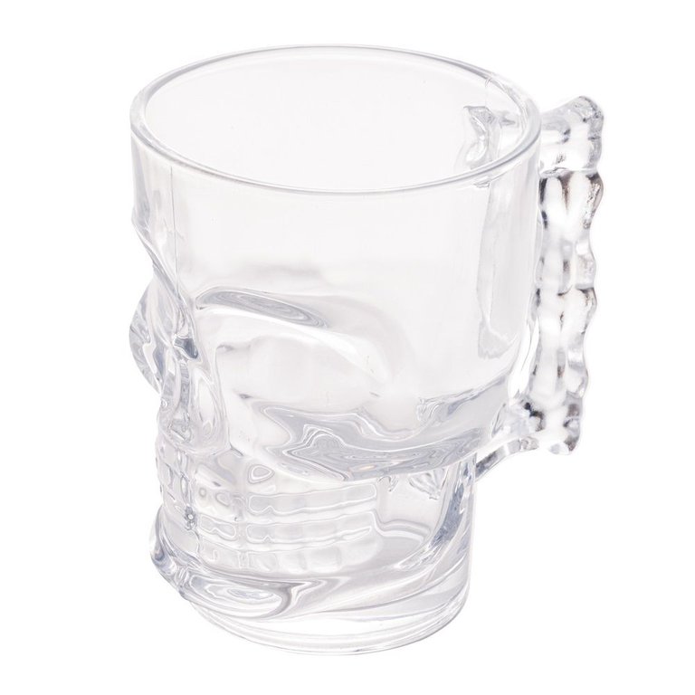 Caneca de Vidro Caveira Rock Style Transparente P/chopp e Cerveja 510ml Lyor Caneca de Vidro Caveira Rock Style Transparente P/chopp e Cerveja 510ml Lyor
