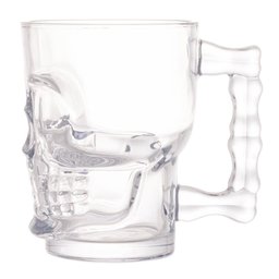 Caneca de Vidro Caveira Rock Style Transparente P/chopp e Cerveja 510ml Lyor - 2