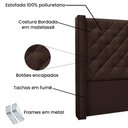 Ver imagem 2 de Kit Cabeceira e Calçadeira Recamier King 1,95m Marrom Café