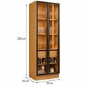 Ver imagem 4 de Cristaleira Multiuso com Adega , Gaveta e com LED e Vidro Reflecta 100% MDF Cinamomo