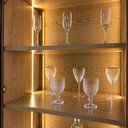 Ver imagem 6 de Cristaleira Multiuso com Adega , Gaveta e com LED e Vidro Reflecta 100% MDF Cinamomo