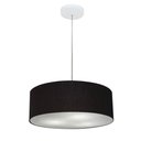 Ver imagem 3 de Lustre Pendente Cilindrico Md-4132 Cupula Tecido 40x15cm Preto