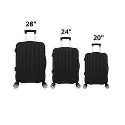 Conjunto Malas ABS 3 Peças P/M/G Rodas 360º Com Cadeado Priz - 2