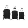 Conjunto Malas ABS 3 Peças P/M/G Rodas 360º Com Cadeado Priz - 2