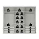 Ver imagem 2 de Guarda-roupa Casal Tower 3 Portas 6 Gavetas Branco - Pnr Móveis