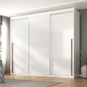 Ver imagem 1 de Guarda-roupa Casal Tower 3 Portas 6 Gavetas Branco - Pnr Móveis