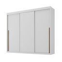 Ver imagem 3 de Guarda-roupa Casal Tower 3 Portas 6 Gavetas Branco - Pnr Móveis
